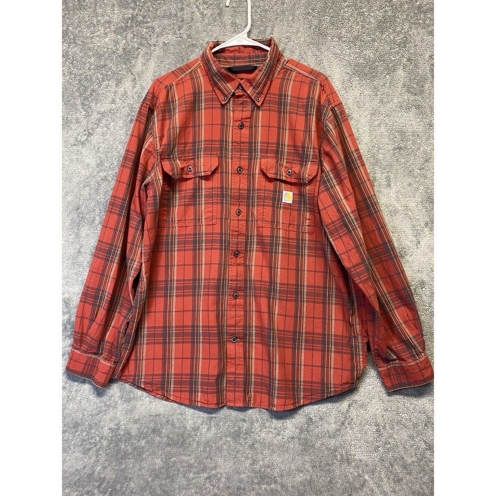 Carhartt Men's Loose Fit Button Down Shirt Size Large